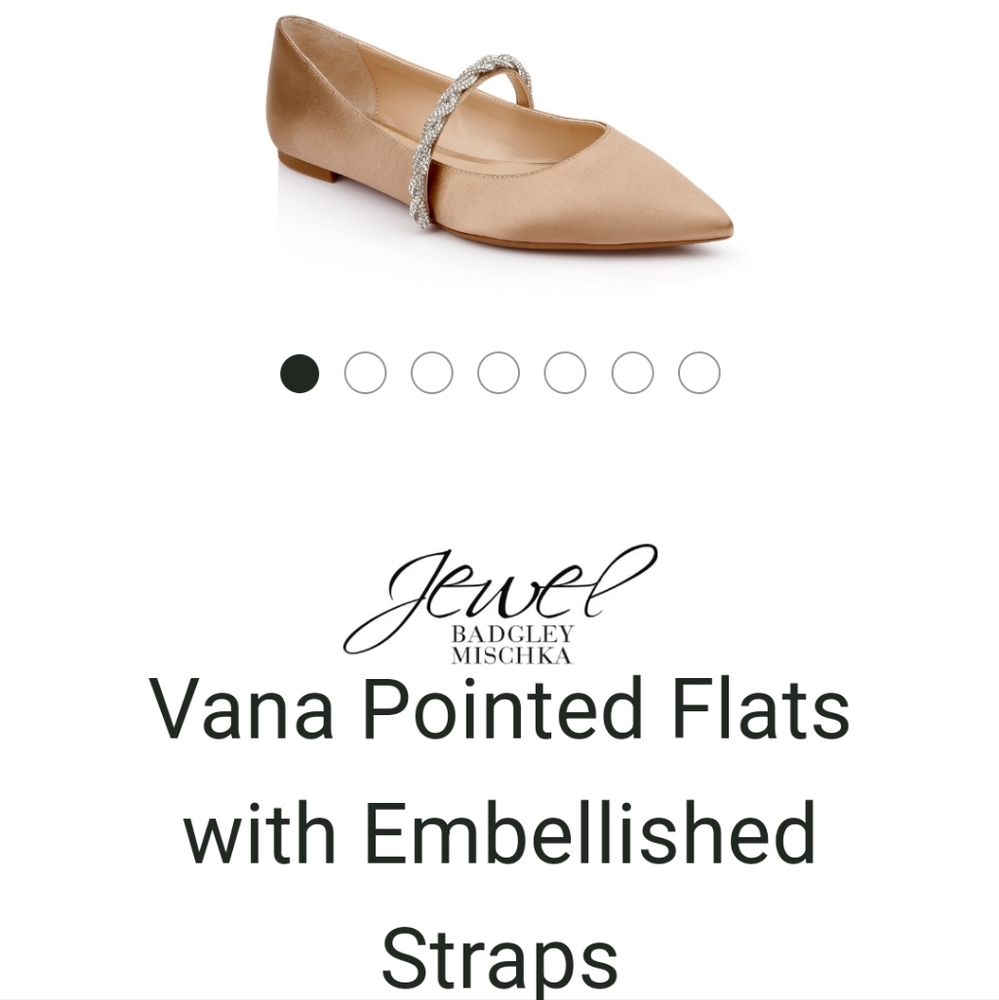 Embellished rhinestone satin flats (worn 2x)
